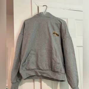 DREW Gray Hoodie with Yellow Logo